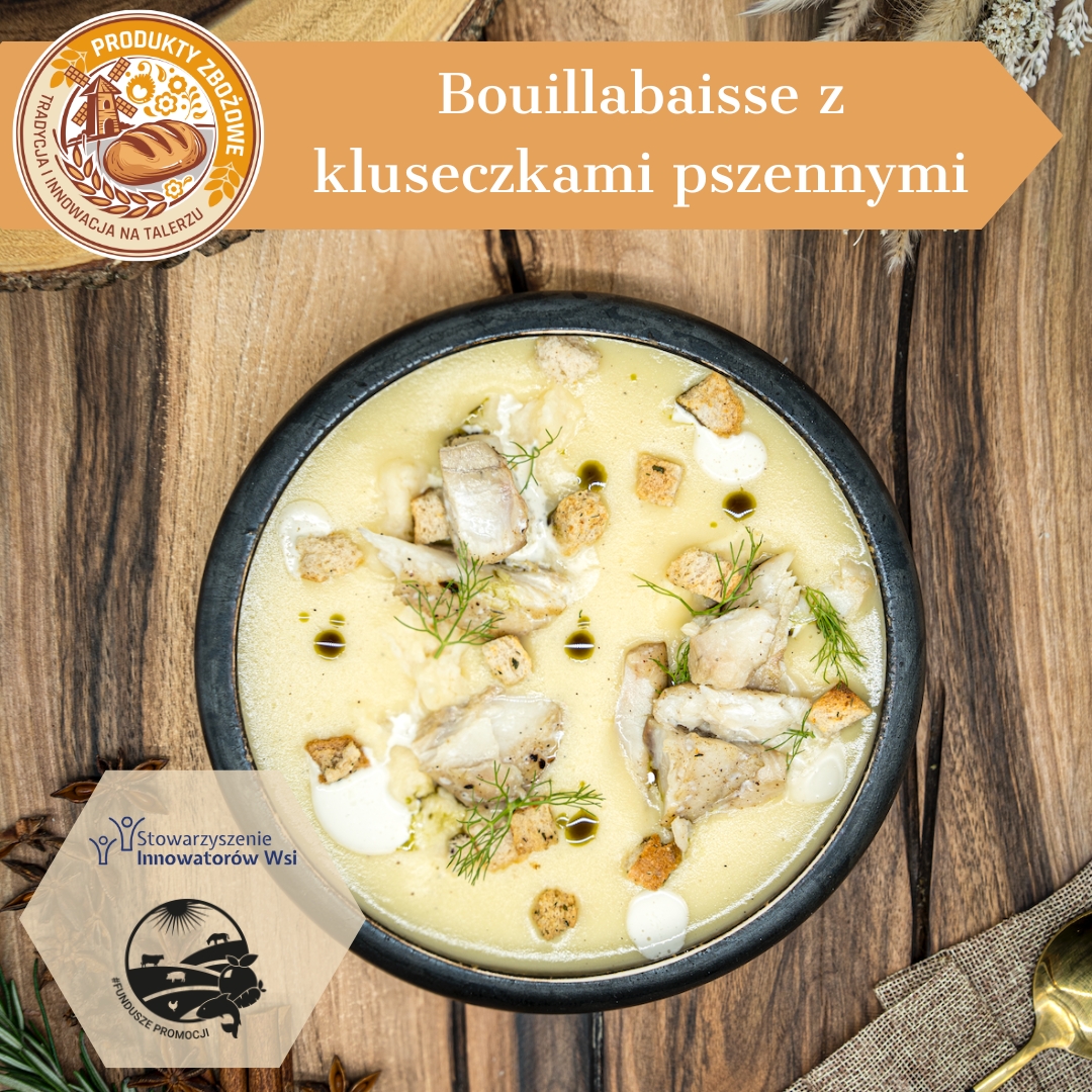 Bouillabaisse z kluseczkami pszennymi