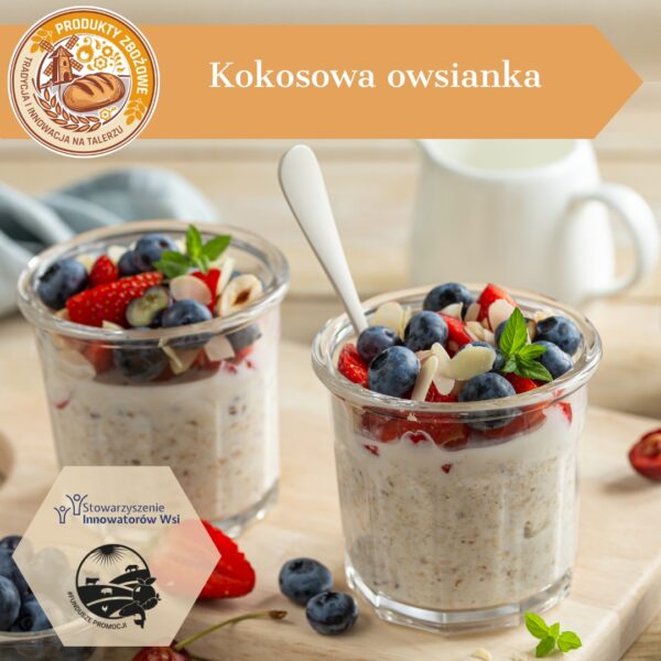 Kokosowa owsianka nocna z owocami lesnymi 2 600x600