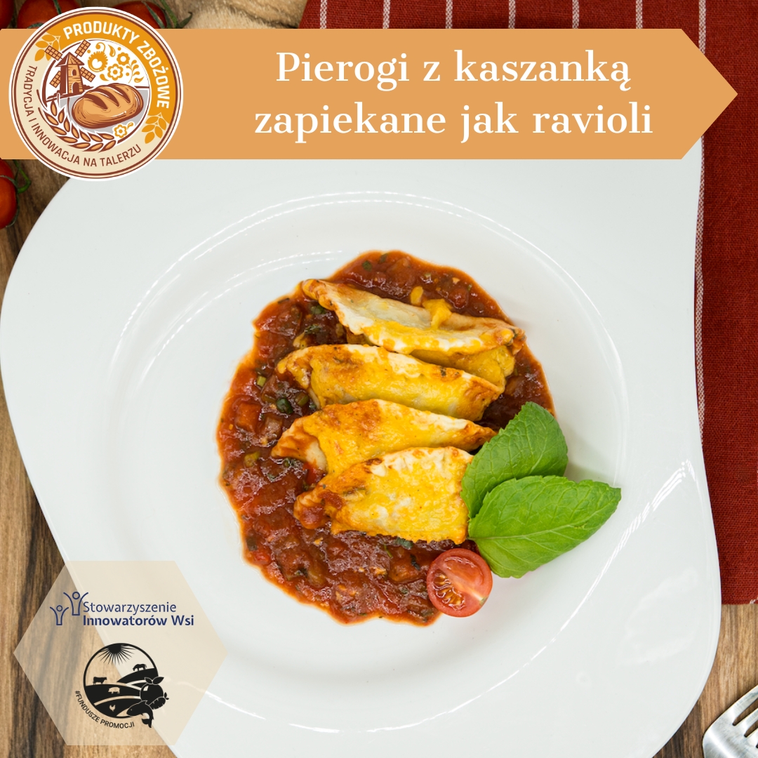 Pierogi z kaszanka zapiekane jak ravioli al forno