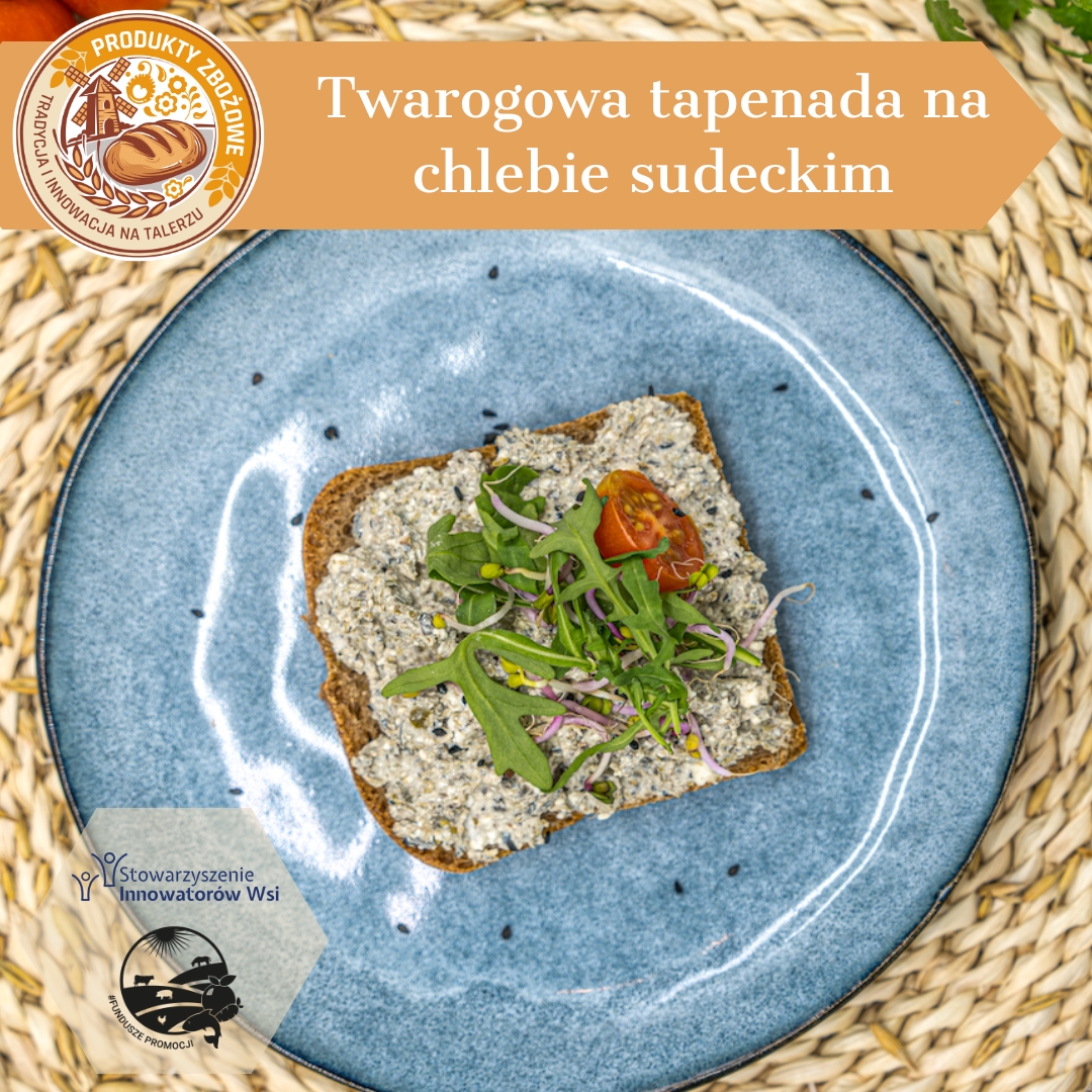 Twarogowa tapenada na chlebie sudeckim