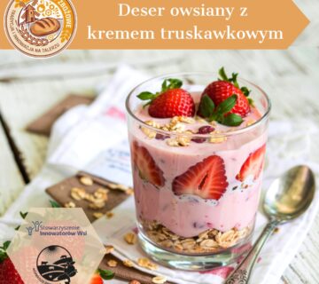 Deser owsiany z kremem truskawkowym 360x320