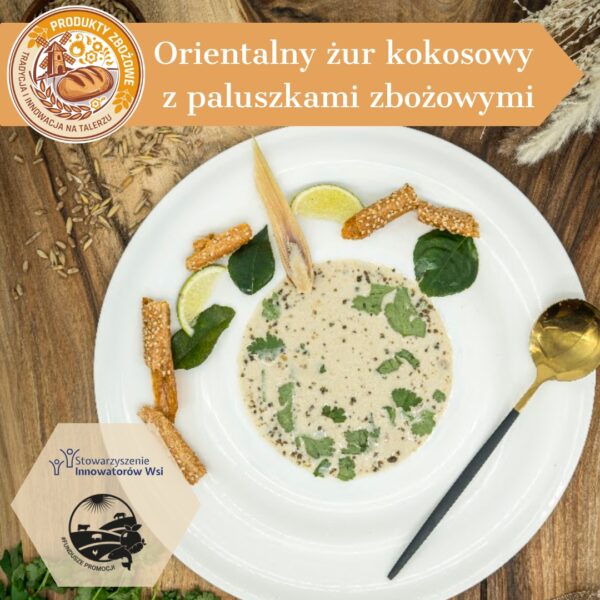 Orientalny zur kokosowy z paluszkami zbozowymi 600x600