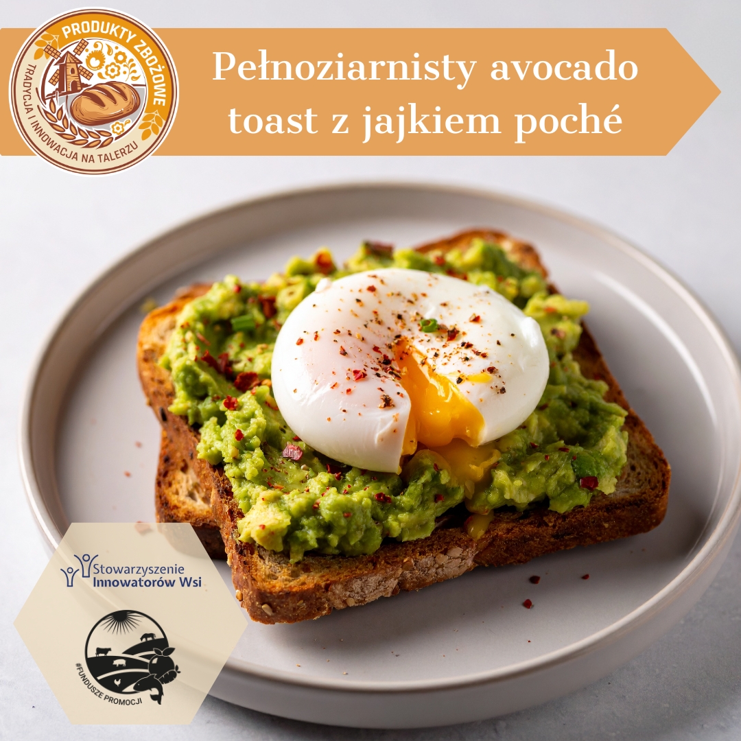 Pelnoziarnisty avocado toast z jajkiem poche