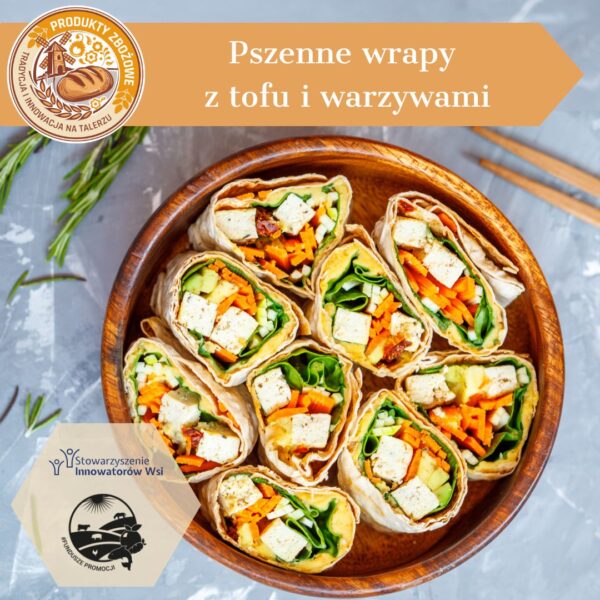 Tortilla pszenna z tofu i warzywami 600x600