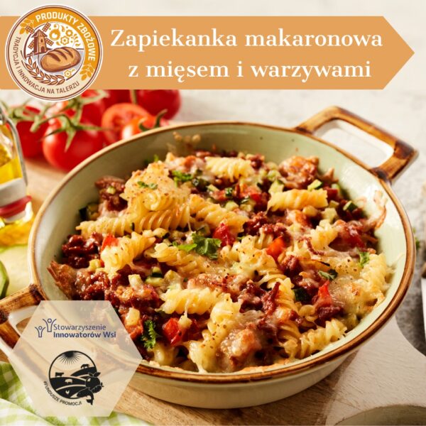 Zapiekanka makaronowa z miesem mielonym i warzywami 600x600